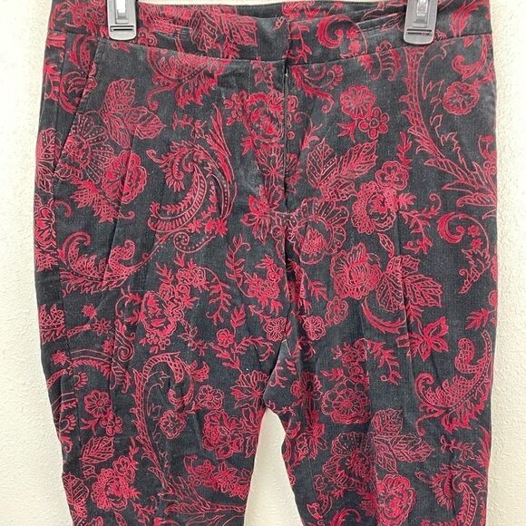Karen Kane Black and Red Corduroy Pants Size 8 EUC - Picture 1 of 6